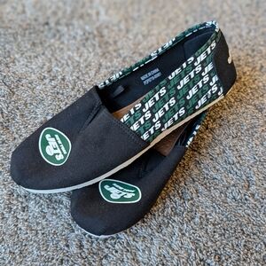 Black Slip-On Shoes with Jets Logo